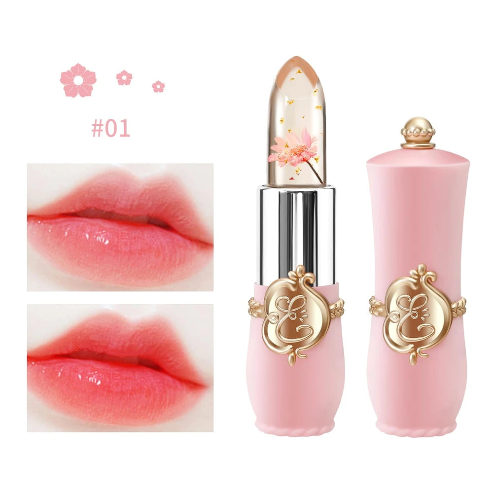 Temperature Changing Flower Jelly Lipstick Set