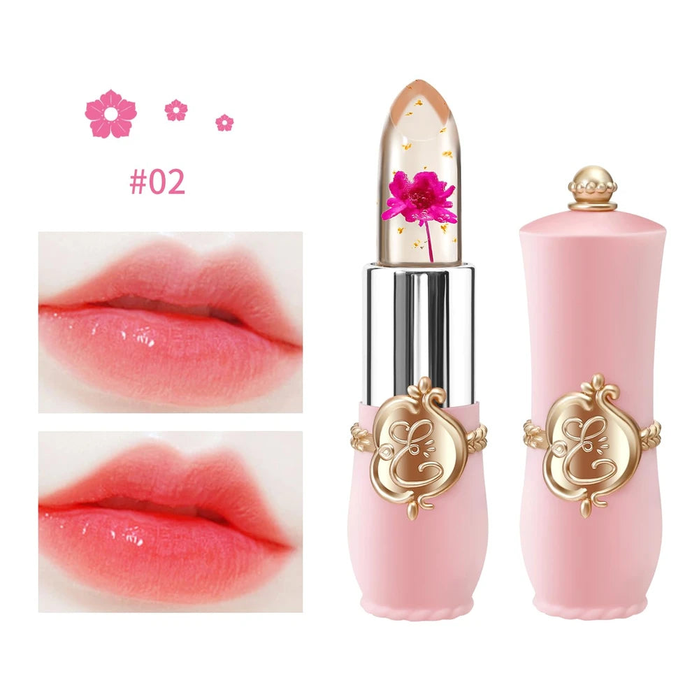 Temperature Changing Flower Jelly Lipstick Set